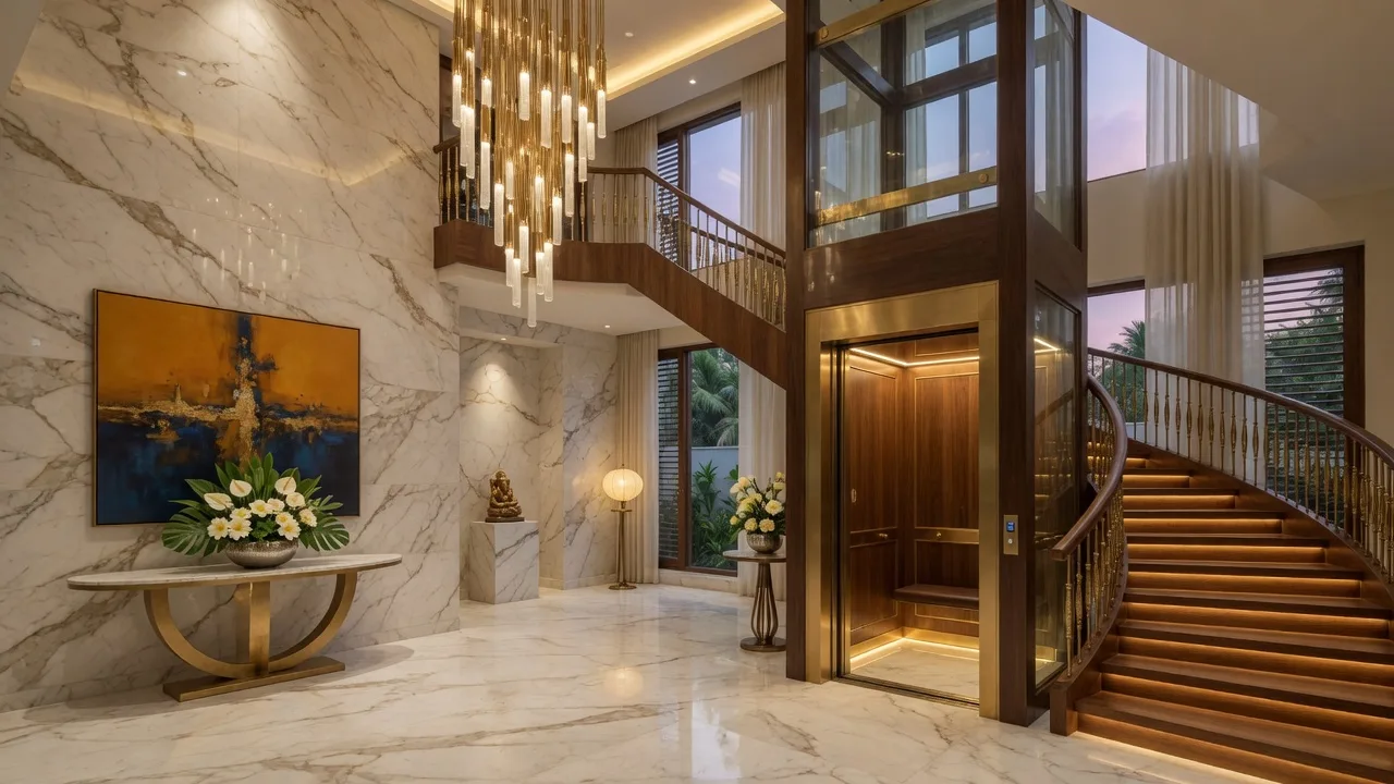 Luxury villa home elevator in Bangalore